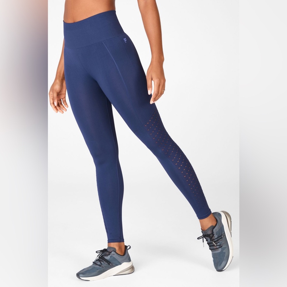 Fabletics Seamless Perforated Blue Legging